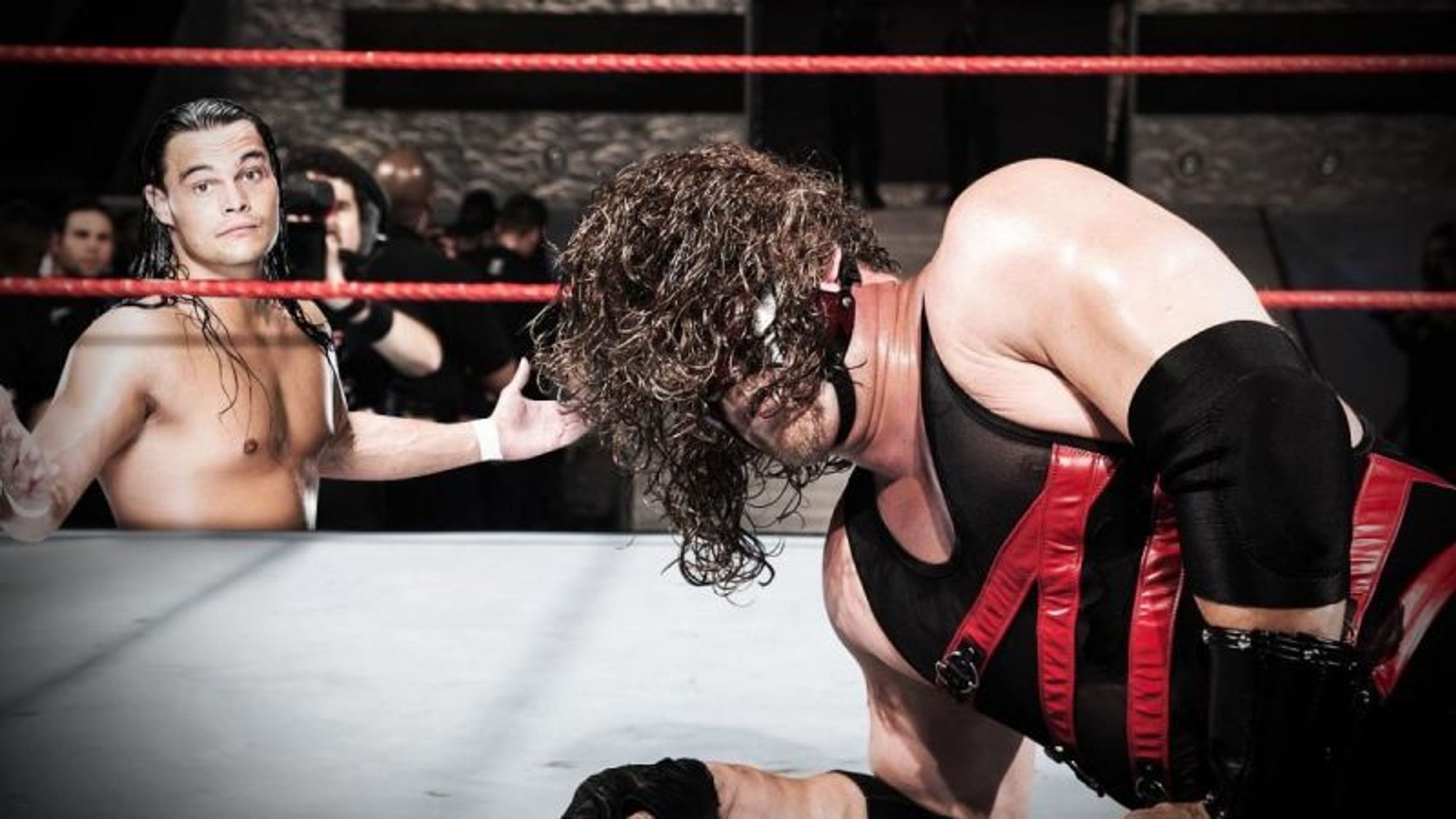 Bo Dallas (left); Kane (right)