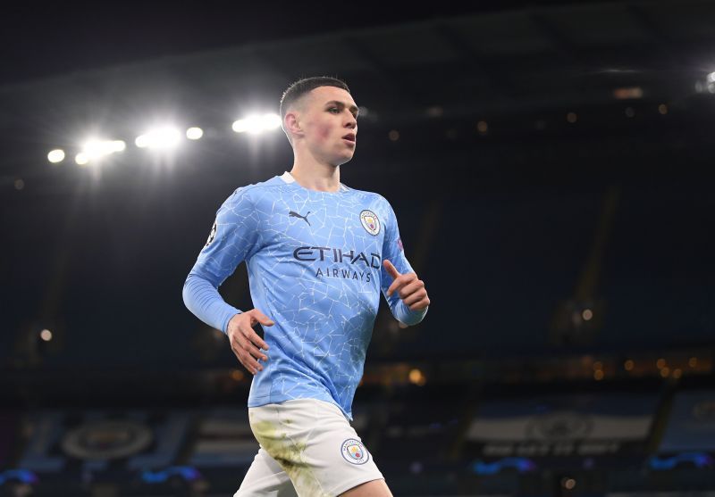 Phil Foden in action for Manchester City