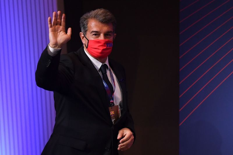 Joan Laporta after winning the presidential elections