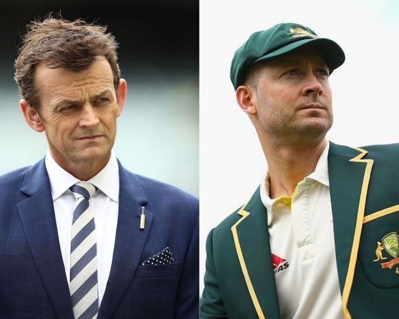 Adam Gilchrist (L) and Michael Clarke