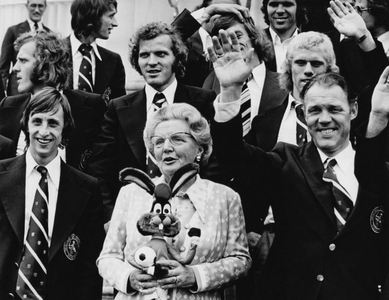 Dutch National Team Return: Johan Cruyff (left) and Rinus Michels (right)