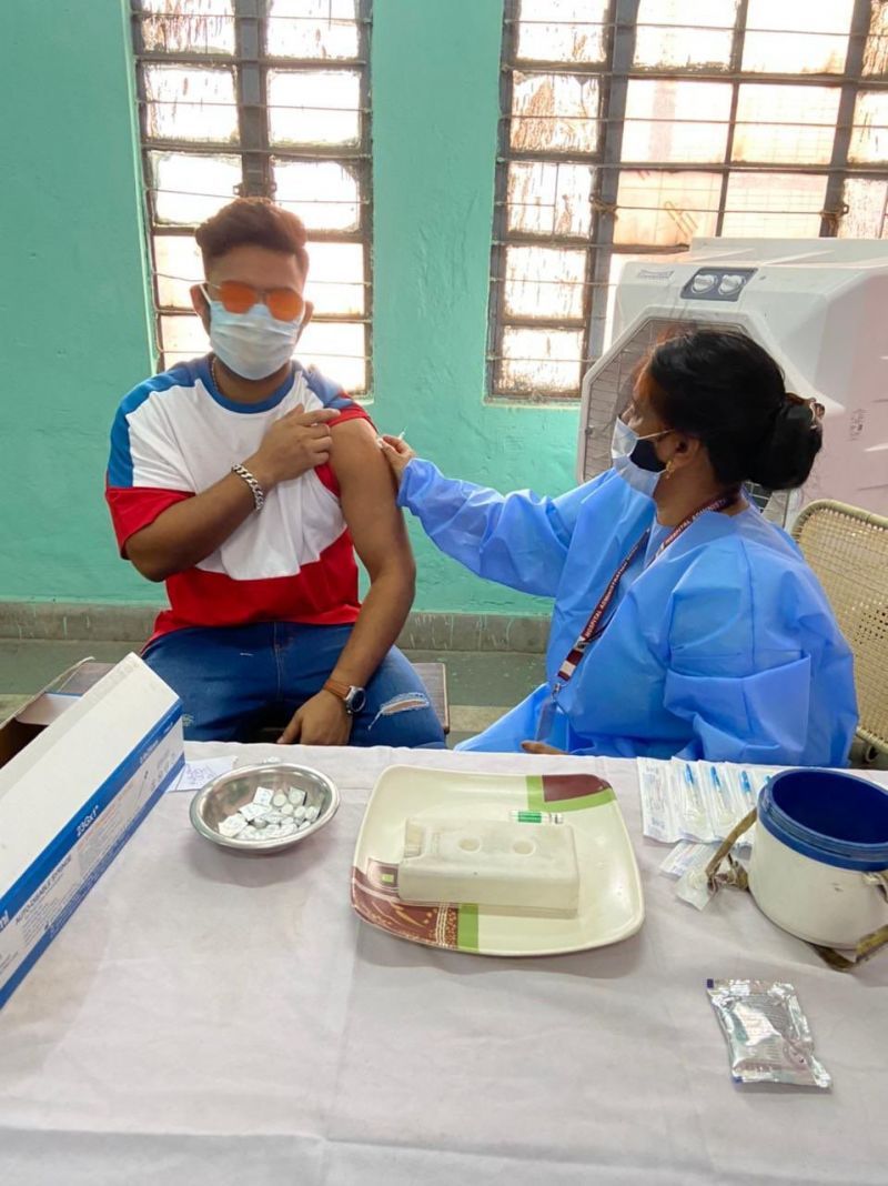 Rishabh Pant got his first jab on Thursday