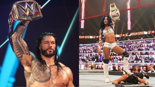 Roman Reigns and Sasha Banks