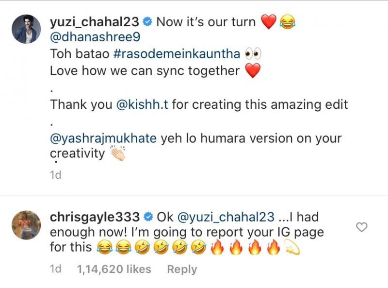 Gayle and Chahal's hilarious altercation on Instagram (DNA)