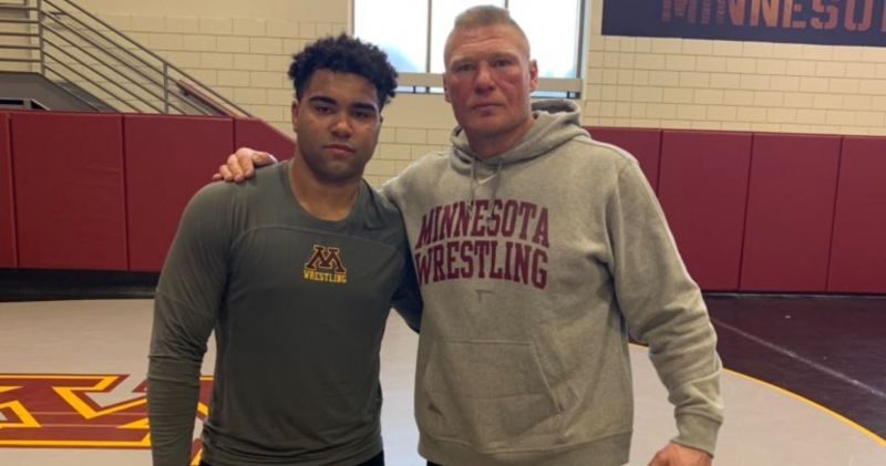 Gable Steveson with Brock Lesnar