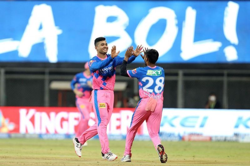 Riyan Parag celebrates a wicket during IPL 2021. (Image Courtesy: IPLT20.com)