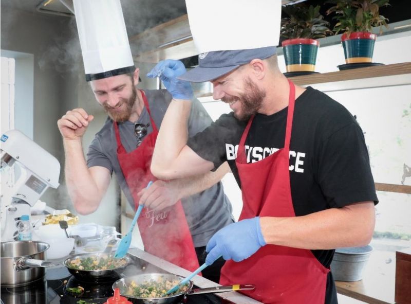 Sunrisers Hyderabad players take part in cooking competition