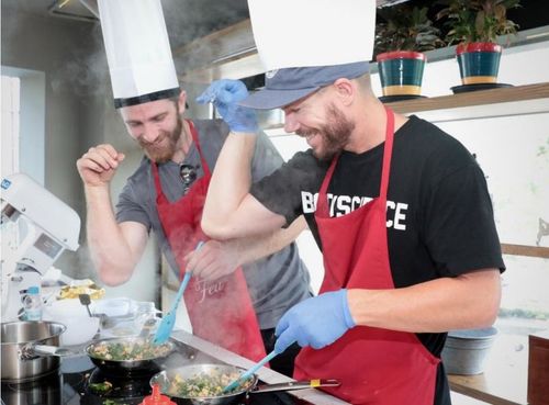 Sunrisers Hyderabad players take part in cooking competition