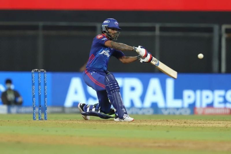 Shikhar Dhawan in action during the IPL 2021 (Credits: news18.com)