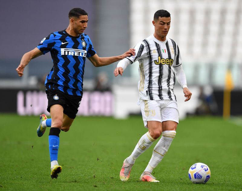 Cristiano Ronaldo congratulated Inter Milan for winning Serie A. (Photo by Valerio Pennicino/Getty Images)