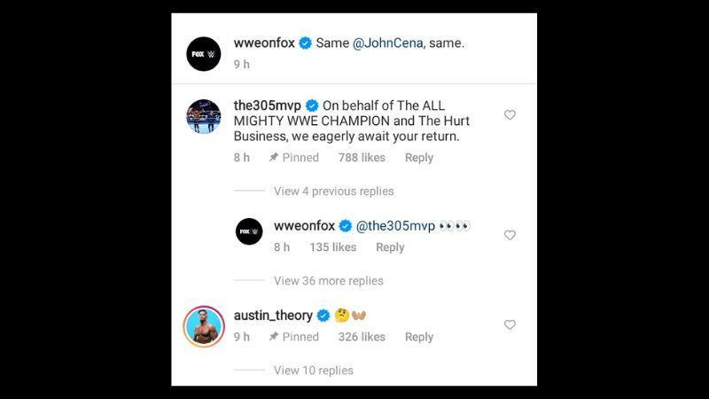 NXT Superstar Austin Theory also commented on the post