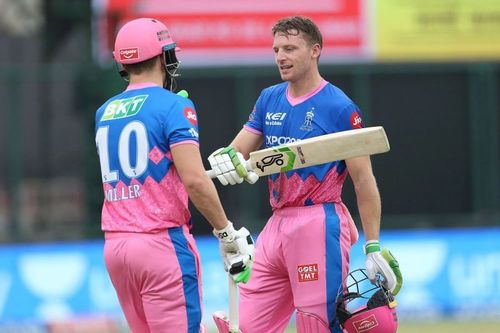 David Miller and Jos Buttler. Pic: IPLT20.COM