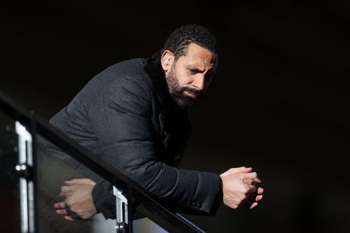 BT Sport pundit Rio Ferdinand. (Photo by Carl Recine - Pool/Getty Images)