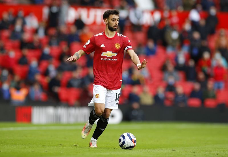 Manchester United&#039;s Bruno Fernandes (Photo by Phil Noble - Pool/Getty Images)