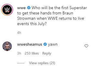 Sheamus responds to Braun Strowman's promo