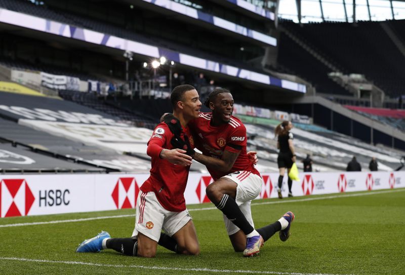 Mason Greenwood celebrates his goal in a 3-1 Manchester United comeback win against Tottenham