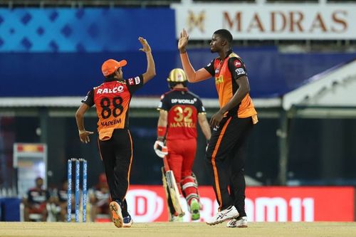 Jason Holder played one match for the Sunrisers Hyderabad in IPL 2021. (Image Courtesy: IPLT20.com)