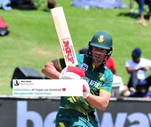 Fans lamented AB de Villiers' retirement decision