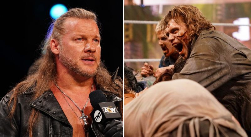 Chris Jericho reacts to zombies appearing at WWE WrestleMania Backlash