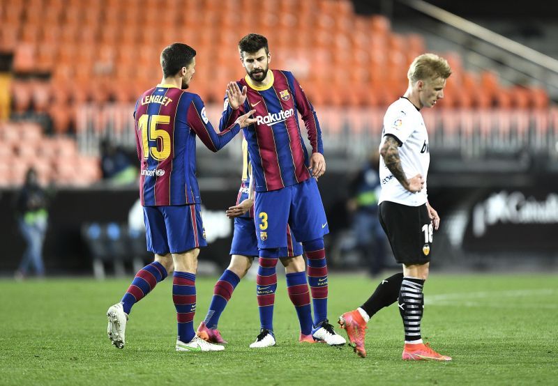 Clement Lenglet and Gerard Pique