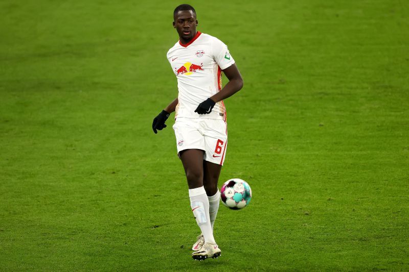 Ibrahima Konate in action for RB Leipzig