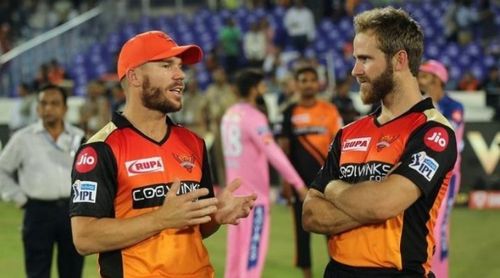 David Warner (L) was replaced by Kane Williamson (R) as SRH captain on May 1