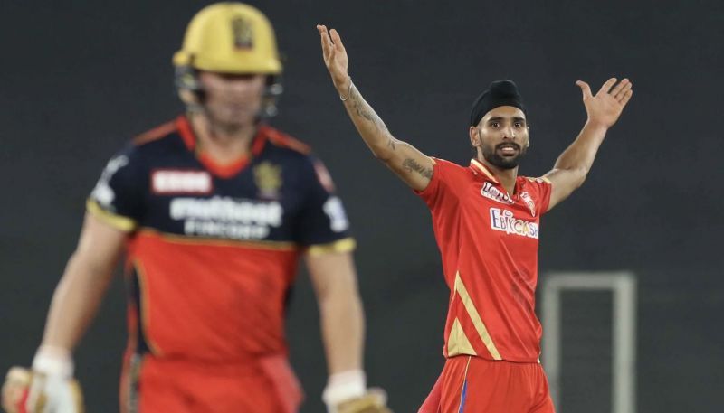 Harpreet Brar celebrates after picking up a wicket (Image Courtesy: BCCI)