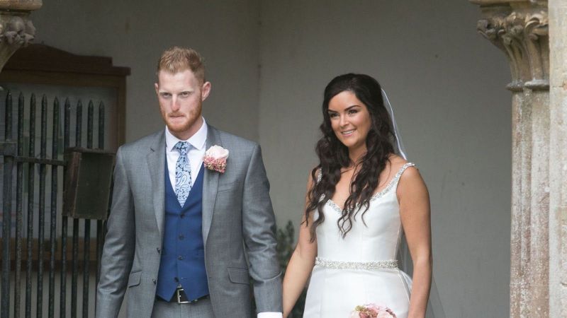Ben Stoke with Wife Clare Ratcliffe Wedding Pic