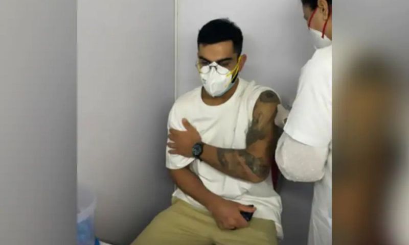 Virat Kohli getting vaccinated on Monday