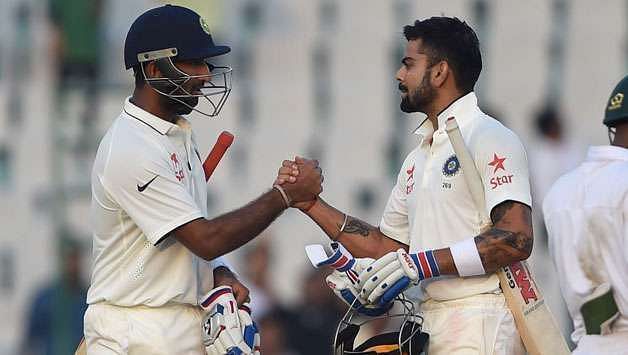 Cheteshwar Pujara and Virat Kohli