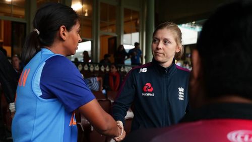 Heather Knight and Harmanpreet Kaur (Credit: BCCI)