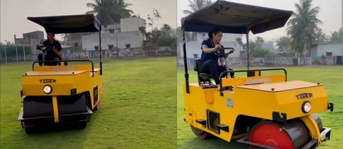 Smriti Mandhana was seen riding a roller.