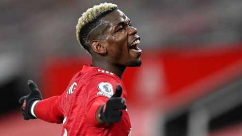 Paul Pogba put up a spirited display in today's match Greenwood scored in his 100th game for United