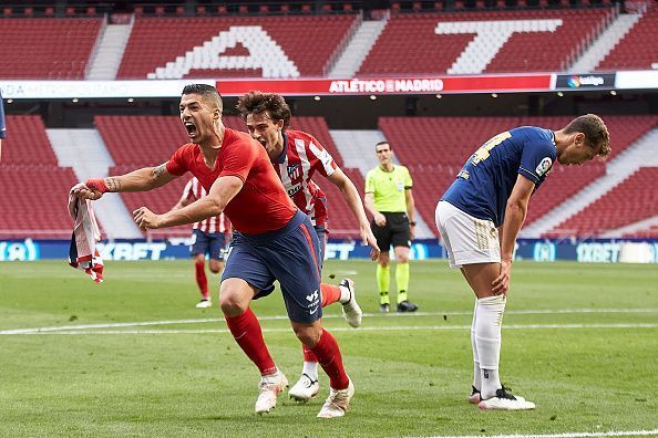 Luis Suarez&#039;s late winner kept Atletico Madrid on top of La Liga points table