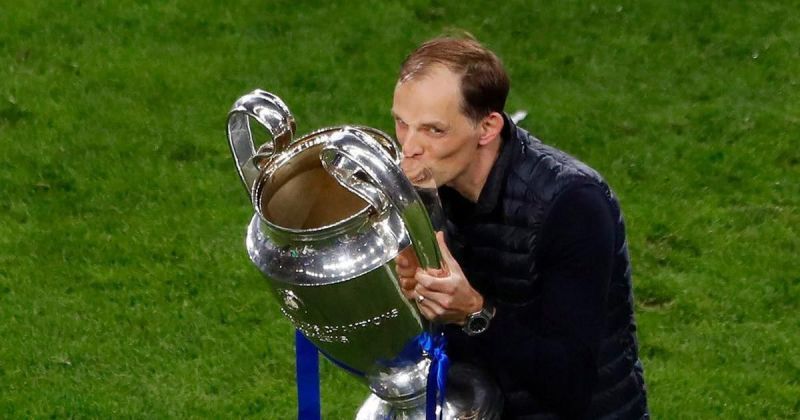 Thomas Tuchel with the Champions League after the 2021 final win over Man City