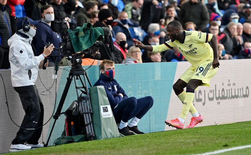 Nicolas Pepe scored twice against Crystal Palace.