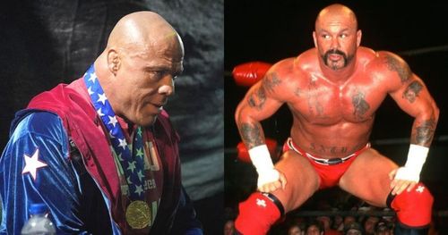 Kurt Angle and Perry Saturn.