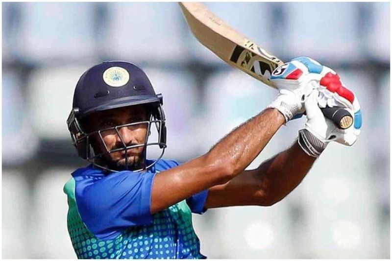 Harshal Patel smashed 82 runs against Meghalaya (Credits: news.18.com)
