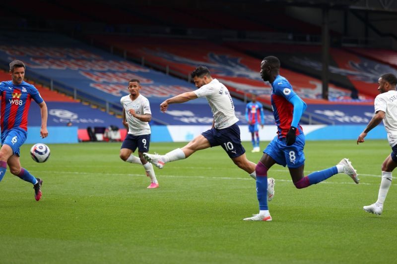 Aguero scored at Selhurst Park for the very first time - and it could be a title-clincher!