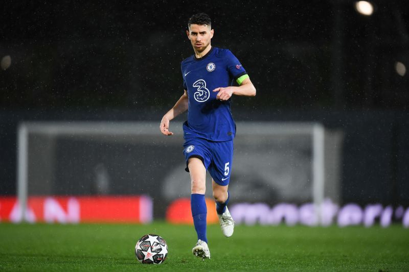 Chelsea&#039;s Jorginho in action