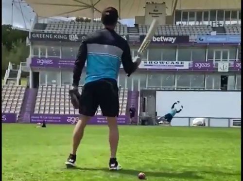 BJ Watling took a fantastic catch in New Zealand's training session.