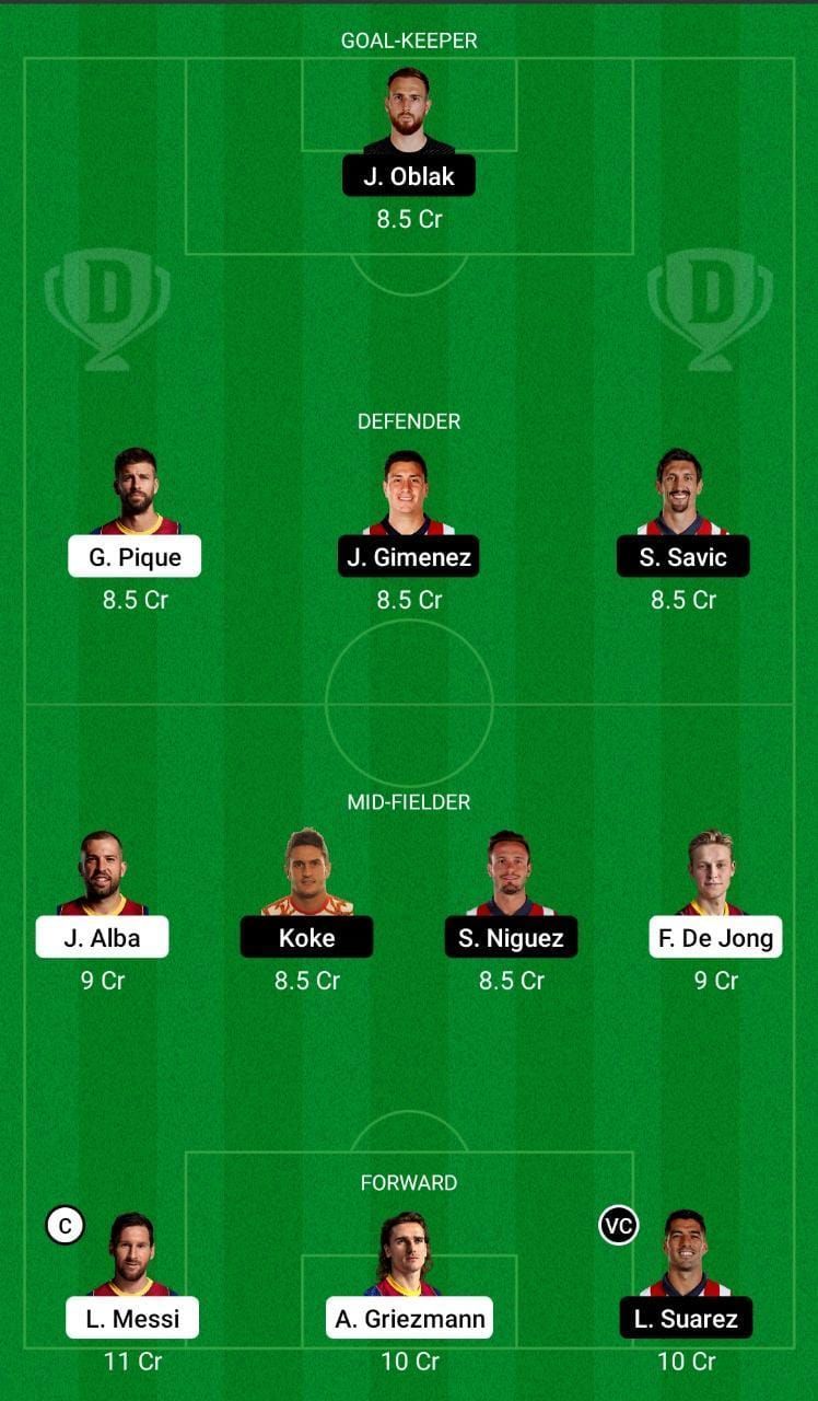 Barcelona (BAR) vs Atletico Madrid (ATL) Dream11 Fantasy Suggestions