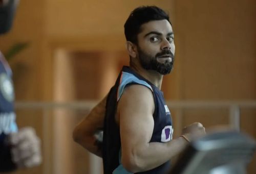 Virat Kohli trains ahead of the WTC final against NZ