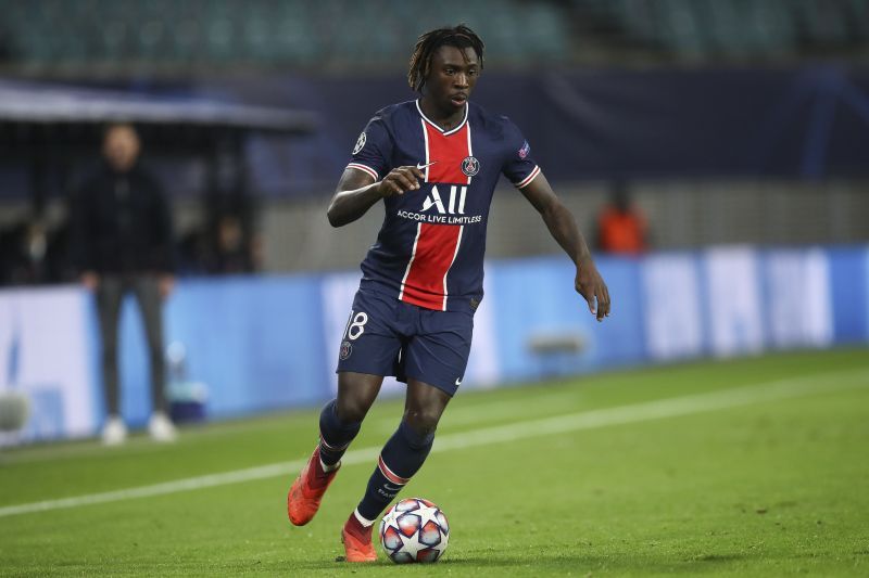 Moise Kean in action for PSG