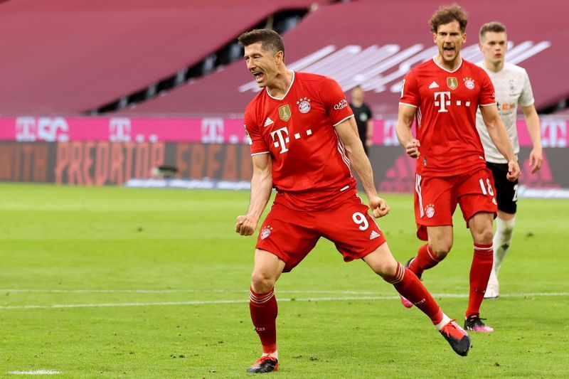 Robert Lewandowski has scored 47 goals this season. (Photo by Alexander Hassenstein/Getty Images