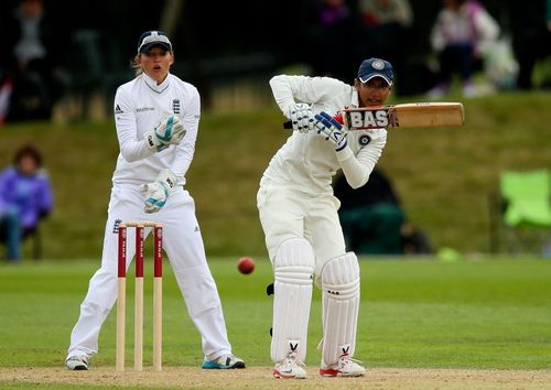 Smriti Mandhana made her Test debut against the England women's cricket team