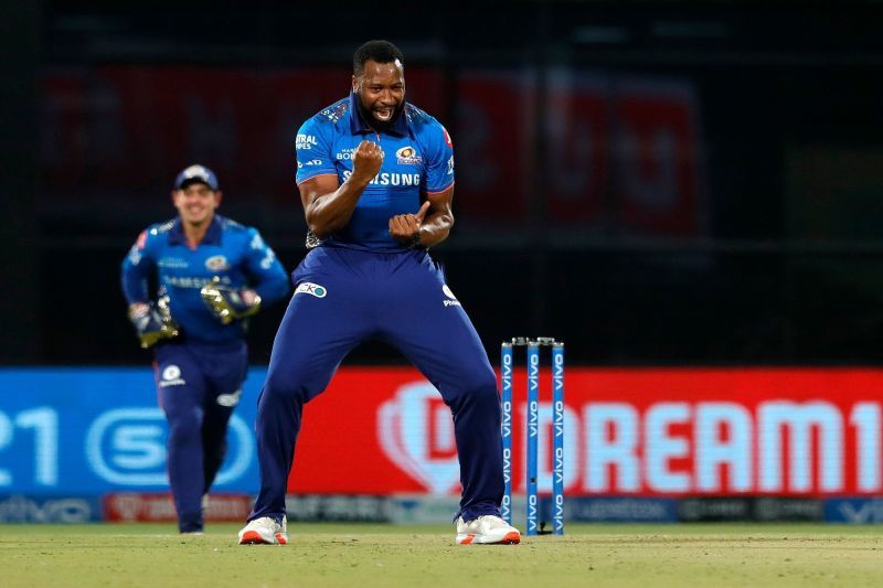 Kieron Pollard snared two crucial wickets in the CSK innings [P/C: iplt20.com]