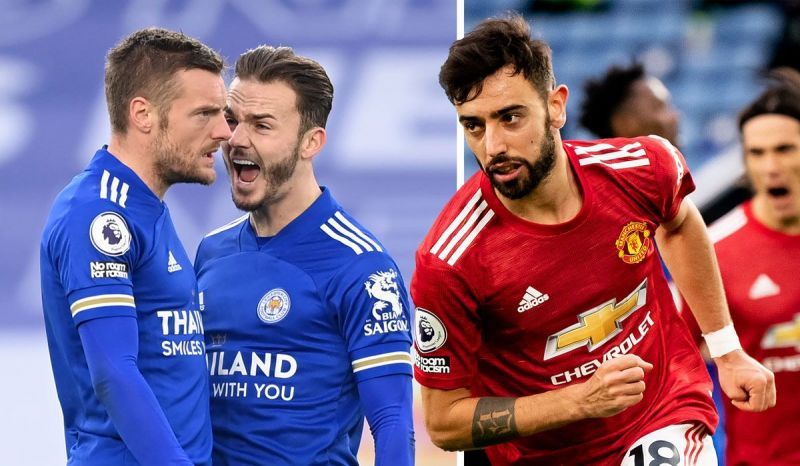 Jamie Vardy (left) and Bruno Fernandes (right) will look for big FPL hauls this weekend.