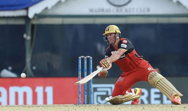 AB de Villiers in action for RCB. Pic: IPLT20.COM