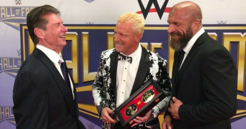 Vince McMahon, Jeff Jarrett, and Triple H